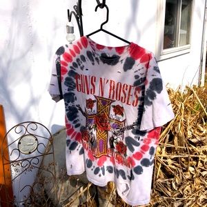 Vintage Distressed Tie-Dye Guns N Roses T-Shirt